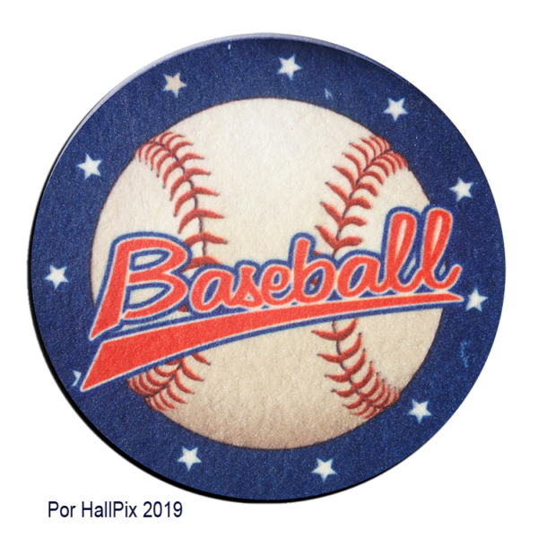 Pelota baseball con estrellas y logo baseball 01
